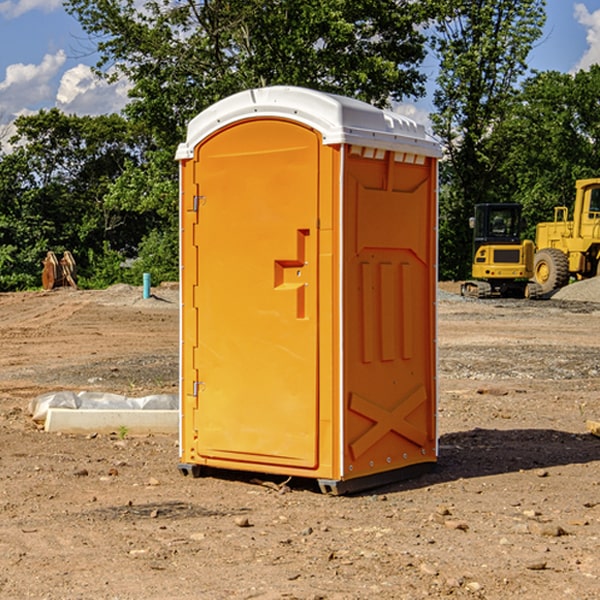 can i customize the exterior of the porta potties with my event logo or branding in Blue